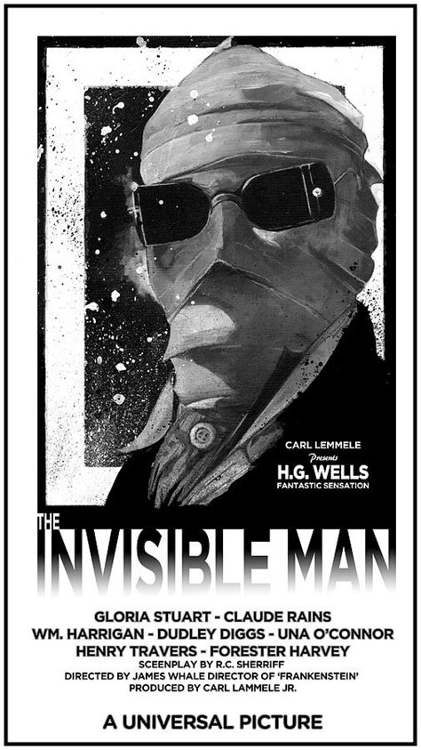 Invisible Man Movie Poster 1933 Mixed Media By Sean Parnell Fine Art