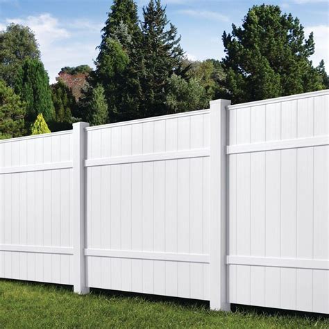 For handyman types of people who like to do their own projects, dakota unlimited offers a wide variety of premium fencing materials, whether it be aluminum, steel, chain link, wood, or pvc products. Veranda 6 ft. H x 6 ft. W White Vinyl Windham Fence Panel ...