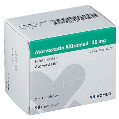 Atorvastatin Axiromed 20 mg 98 St - shop-apotheke.com