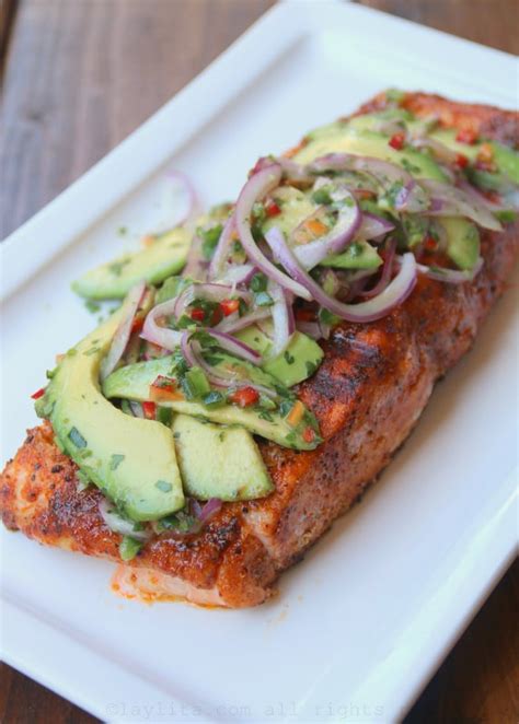 Grilled Salmon With Avocado Salsa Laylitas Recipes