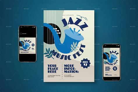 Jazz Music Fest Flyer Pack By Graphicook Graphicriver