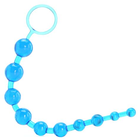 X 10 Anal Beads In Blue Pinkcherry