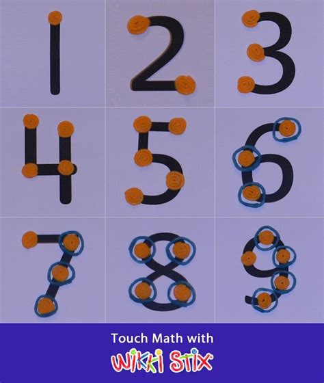 Touch Math Numbers Worksheets