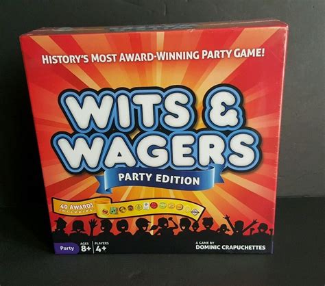Wits And Wagers Party Edition Board Game 100 Complete Sealed C1204