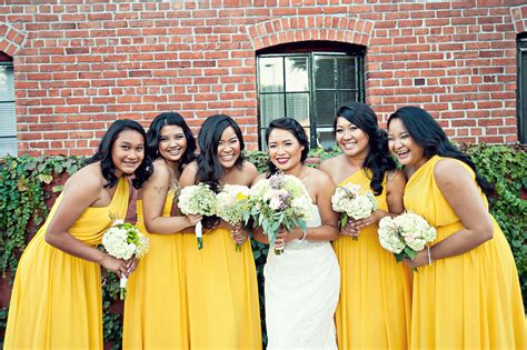 Long Canary Yellow Bridesmaid Dresses