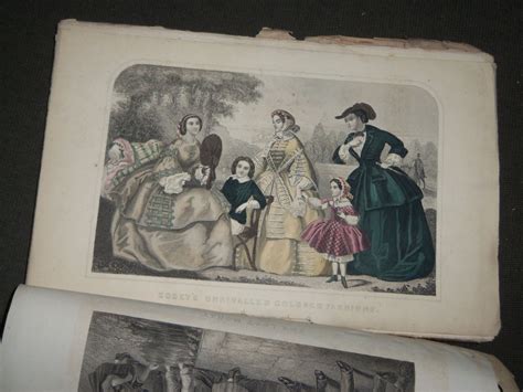 1858 August Godeys Ladys Book Magazine Fashion Illustrations J