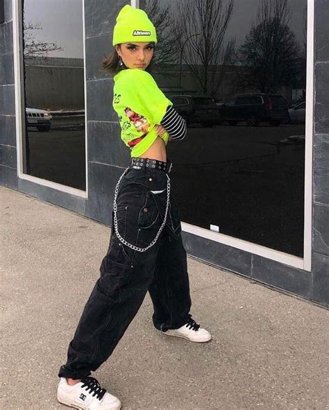 Hip Hop Style Outfit Oldschoolhiphopoutfits Neon Green Outfits Neon