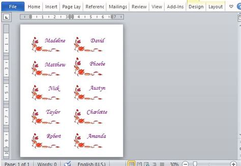 When you're happy with how everything looks you can save your progress and you'll get a downloadable pdf file with the cards completely laid out for you. How To Create Thanksgiving Place Cards For Your Guests