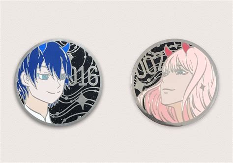 Zero Two And Hiro Darling In The Franxx Etsy