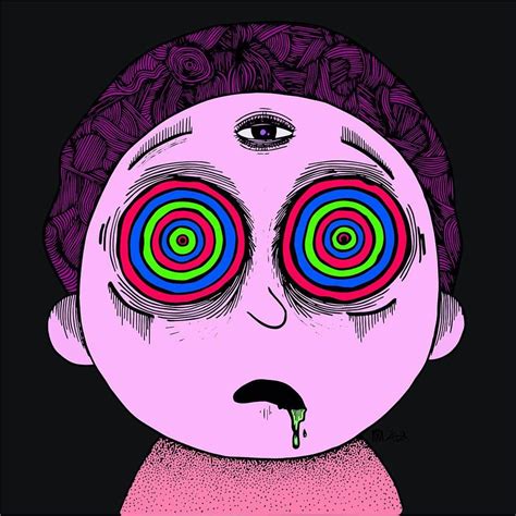 Colorful Artwork Trippy Stoned Rick And Morty Drawings Awards