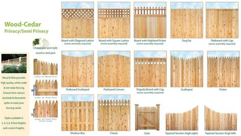 Styles Of Yard Fences Wood Fence Design Fence Design Cedar Wood Fence