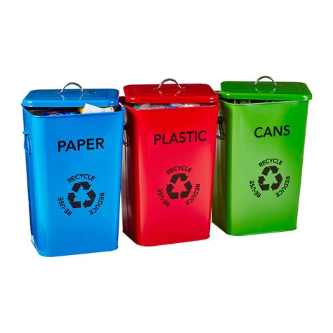 Set Of Recycling Bins