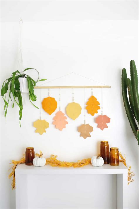 Felt Leaf Wall Decor DIY - A Beautiful Mess