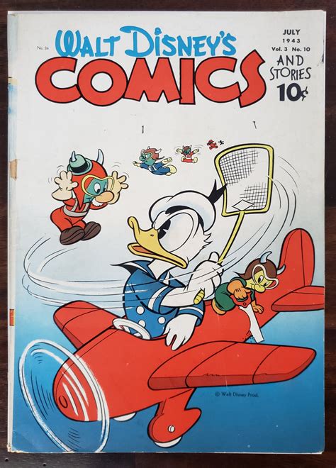Walt Disneys Comics And Stories 34 July 1943 Vol 3 No 10 Centerfold Is