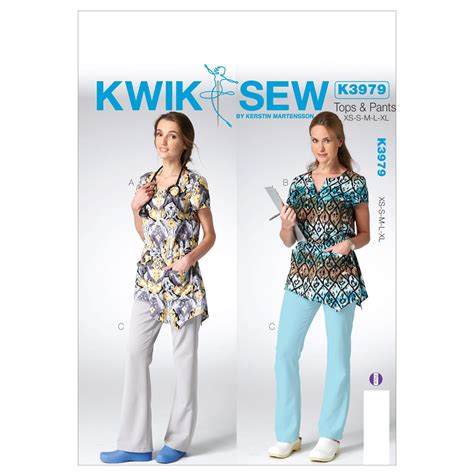 Pin By Crystal Culler On Patterns I Have Top Sewing Pattern Scrubs Pattern Kwik Sew