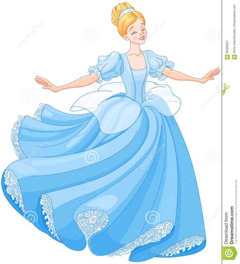 The Ball Dance Of Cinderella Stock Vector Illustration Of Clip Queen