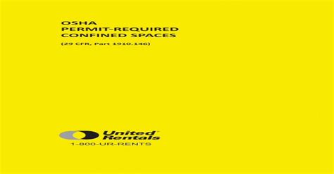 Osha Permit Required Confined Spaces€¦ · Spaces Are Permit Required