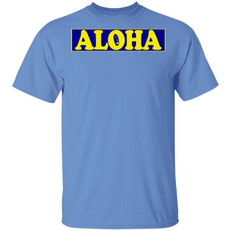 ALOHA Hawai I Blue Yellow T Shirt In 2022 Aloha Hawaii Yellow T