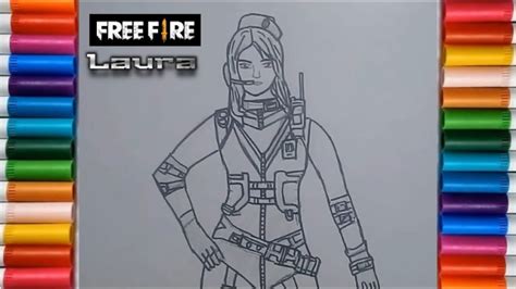 Speed Drawing How To Draw Laura Free Fire Drawing Garena Free Fire