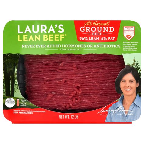 Save On Lauras Lean Ground Beef 96 Lean 4 Fat All Natural Order