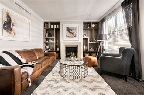 Solid wooden construction enchant with their gentle graining. 22 Gorgeous Brown and Gray Living Room Designs | Home ...