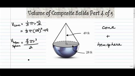 Volume Of Composite Solids Part 4 Of 5 Youtube