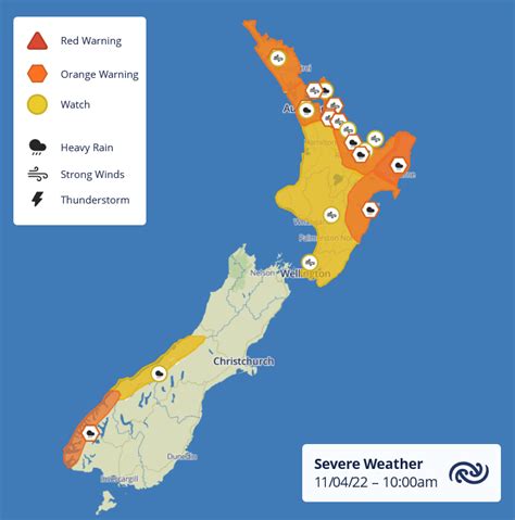 metservice on twitter latest severe weather watches and warnings just issued entire north