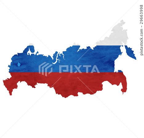 ไอคอนแผนที่ธงชาติรัสเซีย - ภาพประกอบสต็อก [29663998] - PIXTA