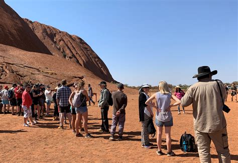 Last Climbers Descend Uluru