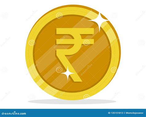 Picture Of A India Rupee Coin Symbol Cartoon Vector
