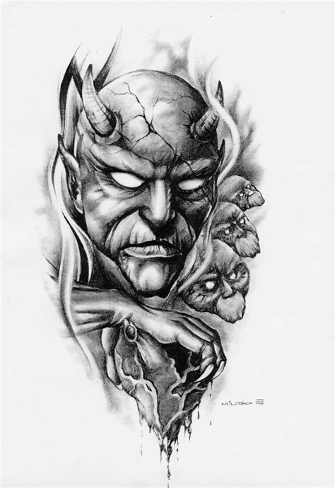 Pin By Jesse Jimenez On Evil Art Evil Tattoos Tattoo Design Drawings