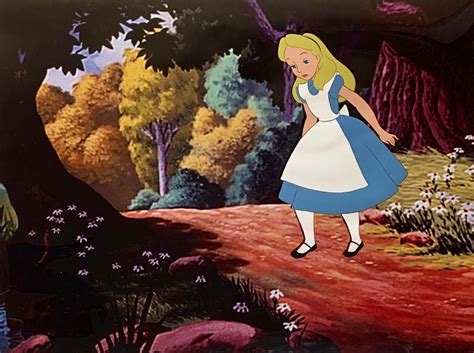 Original Production Animation Cel Of Alice From Alice In Wonderland 1951 Alice In Wonderland