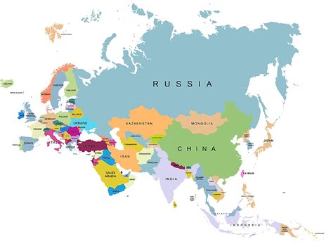 Eurasia Map With Countries