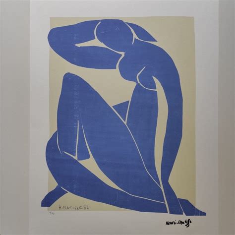 Henri Matisse BLUE NUDE certificado Henri Matisse Etsy España
