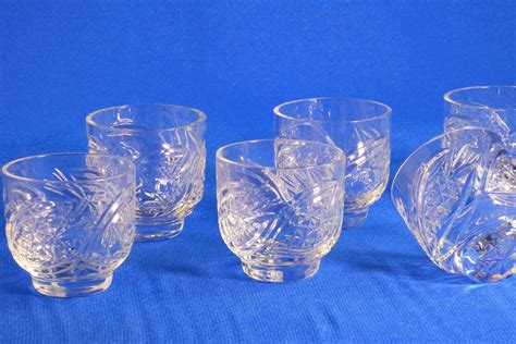6 Crystal Shot Glasses Vintage Set Of 6 Shot Vodka Glasses Etsy