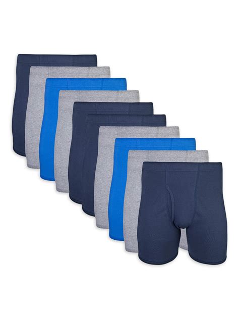 Gildan Adult Men S Boxer Briefs With Covered Waistband 10 Pack Sizes S 2xl 6 Inseam