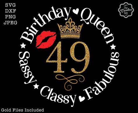 49 Sassy Classy Fabulous Svg 49th Birthday Svg 49th Birthday Etsy