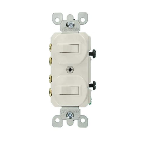 Leviton 15 Commercial Grade Combination Two 3 Way Toggle Switches