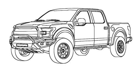 gambar mewarnai mobil hunter truck coloring pages ford raptor truck   raptor