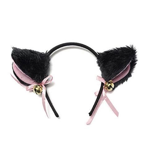 Cosplay Cat Ears Headband Realistic Cat Ears Black And White Kitty