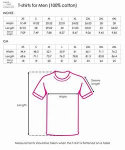 T Shirt Design Size Chart