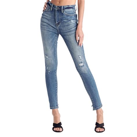 Kylie High Rise Vintage Wash Skinny Jeans By Risen