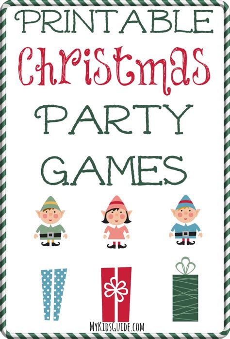 Printable Christmas Party Games For Kids My Kids Guide