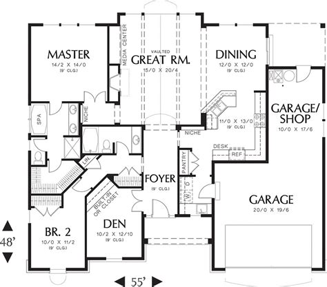 Three bedroom house plans are popular for a reason! Craftsman Style House Plan - 2 Beds 2 Baths 1728 Sq/Ft ...