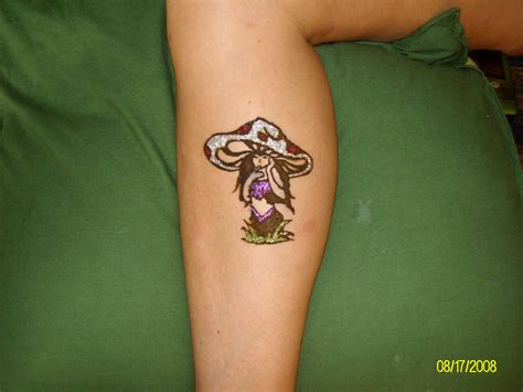 Mushroom Head Lady Henna Tattoo Tattoos For Women Tattoos