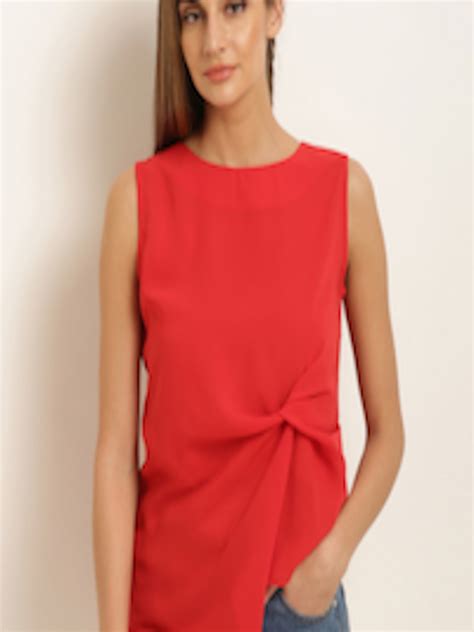 Buy Marie Claire Women Red Solid Top Tops For Women Myntra