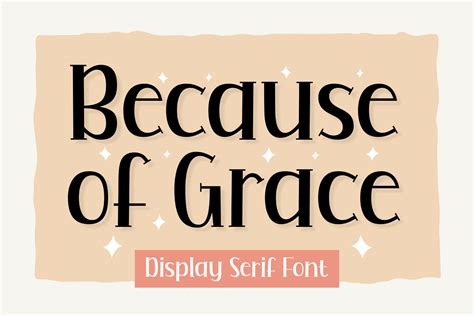 Because Of Grace Font By Creative Fabrica Fonts · Creative Fabrica