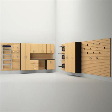 Garage cabinets and storage systems for your garage or work shop. Flow Wall 12-Piece Garage Cabinet System - Maple