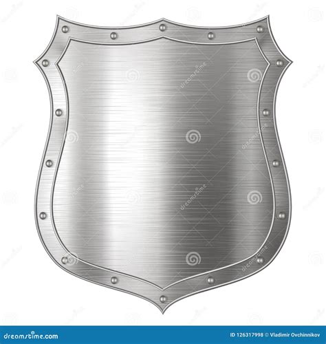 Silver Metallic Shield Stock Vector Illustration Of Medieval 126317998