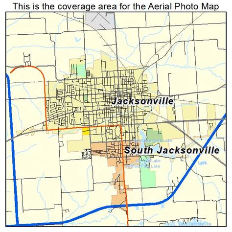 Aerial Photography Map Of Jacksonville Il Illinois